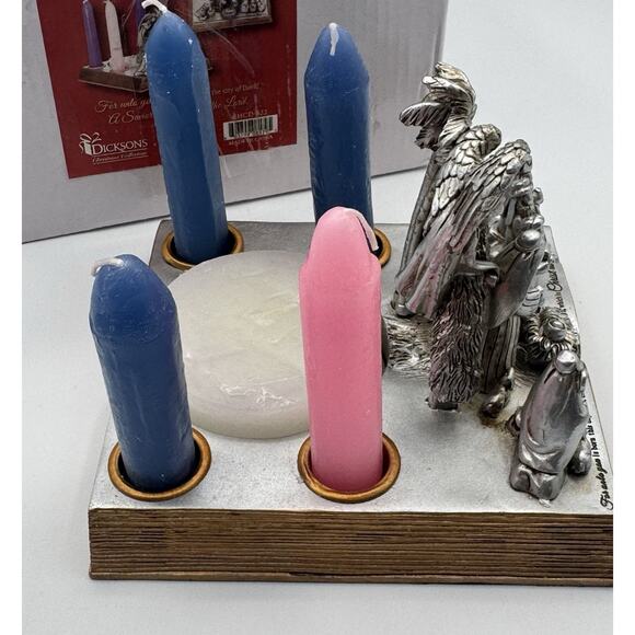 Dicksons Christmas Nativity Advent Book Figurine Candle Holder Resin Wreath READ - Picture 10 of 16
